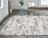 Feizy Parker Transitional Abstract - Ivory/Brown Area Rug