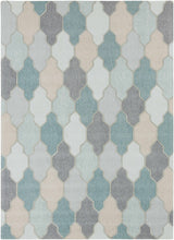 Monteview Sage&Teal Geometric Wool Rug - Clearance