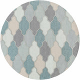 Monteview Sage&Teal Geometric Wool Rug - Clearance