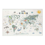 Baby Animals ABC Rug / World map Area Rug