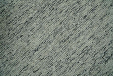 Modern Beige and Charcoal Solid Shaded Hand Tufted Natural Wool Area Rug