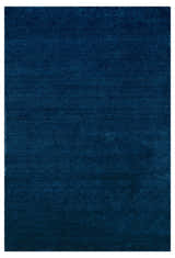 Modern Blue Solid Design Hand Loomed Wool Area Rug