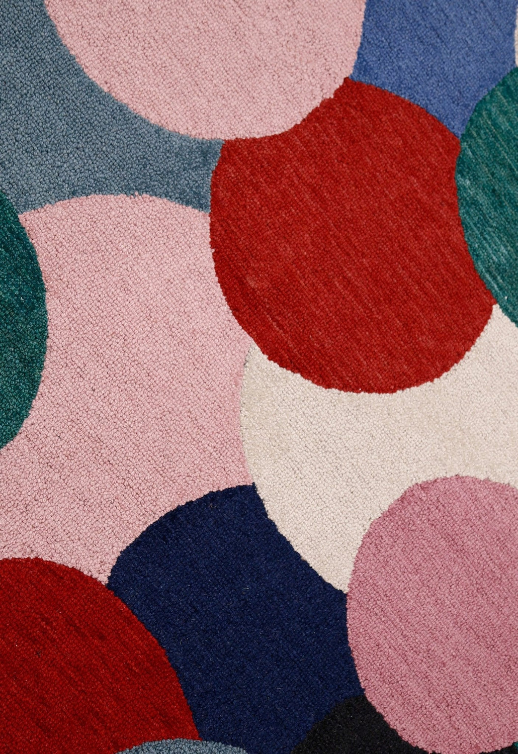 Modern Bubbles Design Multicolor Hand Tufted 5x8 Wool Rug