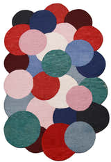 Modern Bubbles Design Multicolor Hand Tufted 5x8 Wool Rug