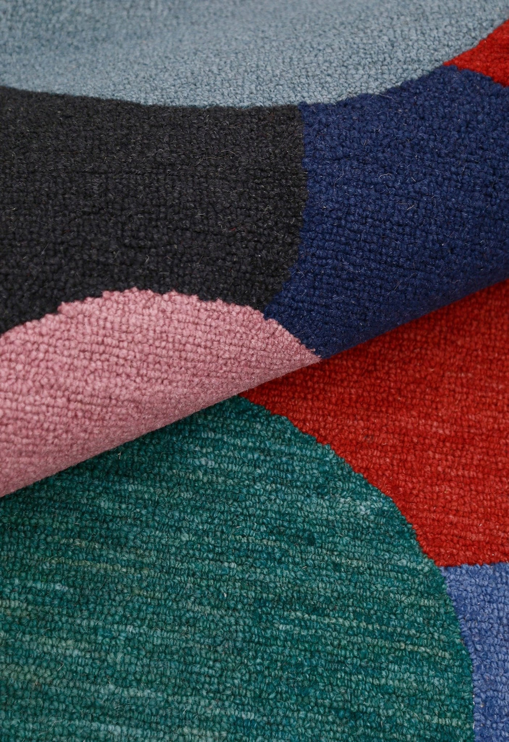 Modern Bubbles Design Multicolor Hand Tufted 5x8 Wool Rug