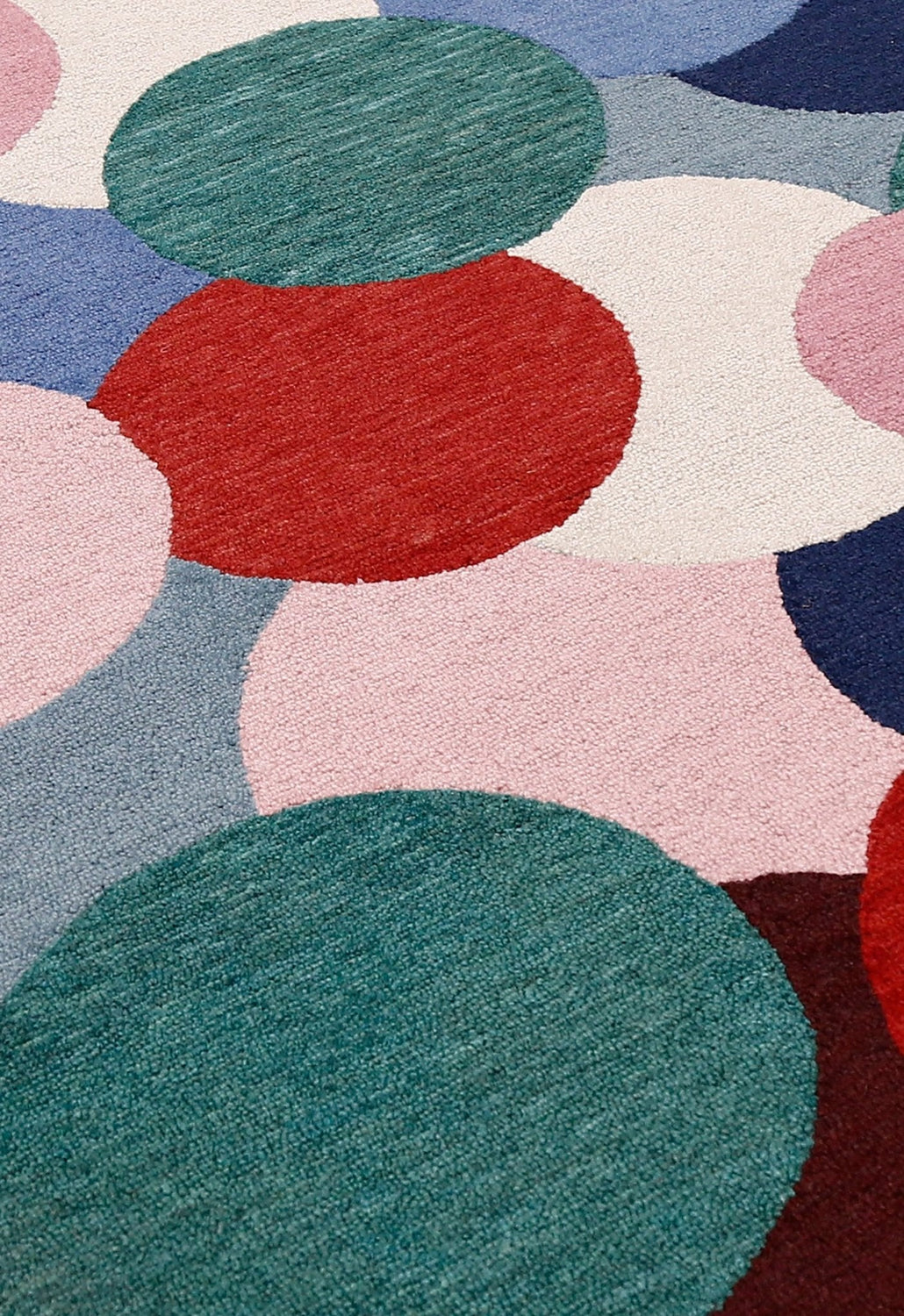 Modern Bubbles Design Multicolor Hand Tufted 5x8 Wool Rug