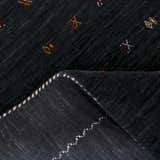 Modern Charcoal And White Hand Loomed Wool Area Rug