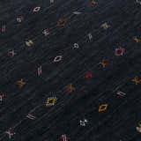 Modern Charcoal And White Hand Loomed Wool Area Rug