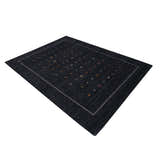 Modern Charcoal And White Hand Loomed Wool Area Rug