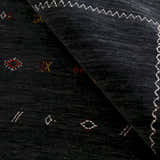 Modern Charcoal And White Hand Loomed Wool Area Rug