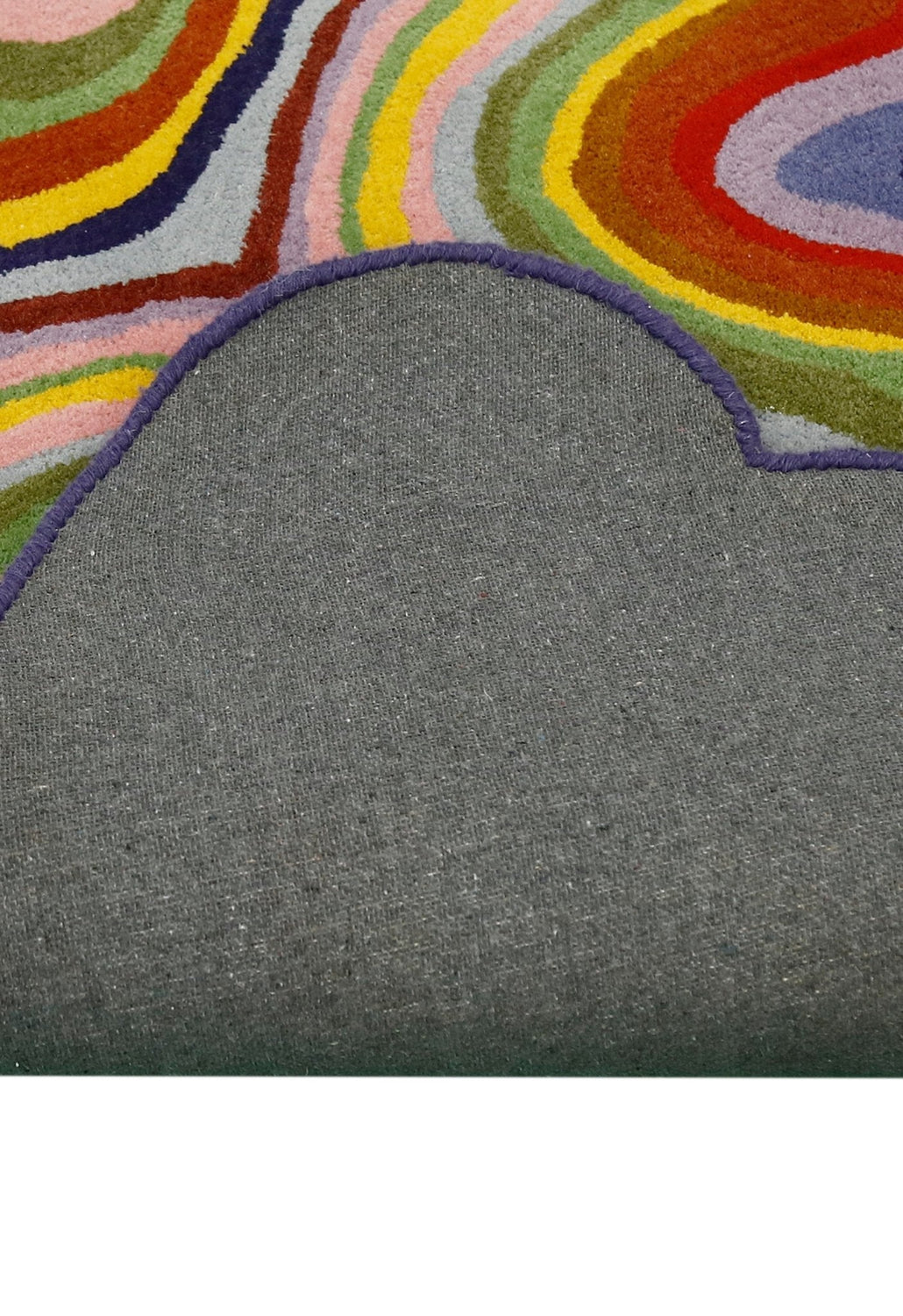 Modern Colorburst Ripple Hand Tufted 6x6 Wool Rug