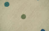 Modern Colorful Polka Dot Beige Hand Tufted Custom Made wool area rug