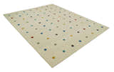 Modern Colorful Polka Dot Beige Hand Tufted Custom Made wool area rug