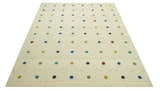 Modern Colorful Polka Dot Beige Hand Tufted Custom Made wool area rug