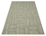 Modern Contemporarry Olive and Ivory Hand Tufted Custom Made wool rug