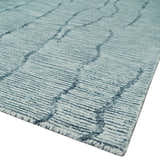 Modern Contemporary Multi Size Woolen White and Blue Hand Tufted Area Rug