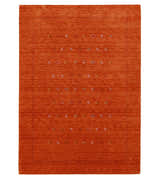 Modern Design Orange Hand Loomed Wool Area Rug