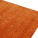 Modern Design Orange Hand Loomed Wool Area Rug