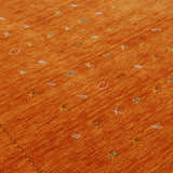Modern Design Orange Hand Loomed Wool Area Rug
