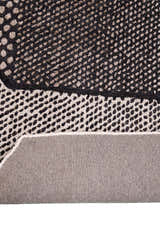 Modern Dotted Mesh Black Hand Tufted 5x8 Wool Area Rug