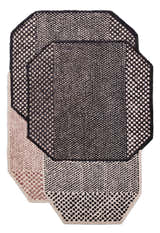 Modern Dotted Mesh Black Hand Tufted 5x8 Wool Area Rug