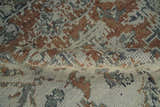 Distressed Traditional Turkish Brown And Charcoal Hand Knotted Wool Area Rug