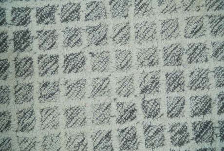 Modern Geometric Ivory and Charcoal Abstract Hand Tufted Natural Wool Multi Size Area Rug