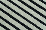 Modern Geometrical Pattern Black And White Hand Tufted Custom Made wool rug