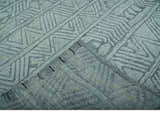 Modern Geometrical Silver and Gray Chevron Design Hand Carved  wool Rug