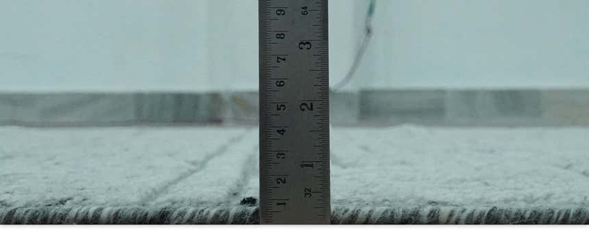 Modern Geometrical Silver and Gray Chevron Design Hand Carved  wool Rug