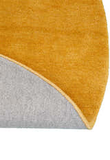 Modern Gold Orbs Hand Tufted 5x6 Wool Area Rug