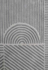 Modern Grey Lines Hand Tufted 5x7 Wool Area Rug