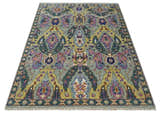 Hand knotted Green, Pink and Gold Traditional large design Antique Oushak Custom Made wool Area Rug