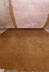 Modern Petal Camel Hand Tufted 5x8 Wool Area Rug