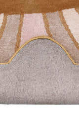Modern Petal Camel Hand Tufted 5x8 Wool Area Rug