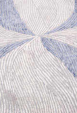 Modern Petal Ivory Hand Tufted 5x5 Wool Area Rug