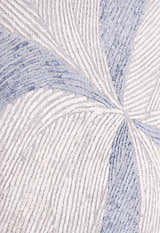 Modern Petal Ivory Hand Tufted 5x5 Wool Area Rug