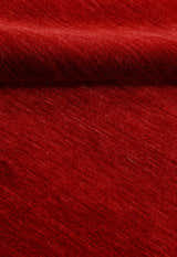 Modern Red Solid Design Hand Loomed Wool Area Rug