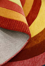Modern Rings Golden Hand Tufted 5x7 Wool Area Rug