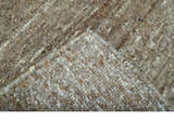 Modern Solid Design Natural Brown Hand Knotted Wool Rug