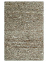 Modern Solid Design Natural Brown Hand Knotted Wool Rug