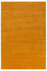 Modern Solid Gold Hand Loomed Wool Area Rug