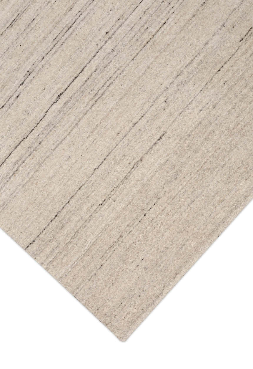 Modern Style Ivory Hand Loomed Wool Area Rug