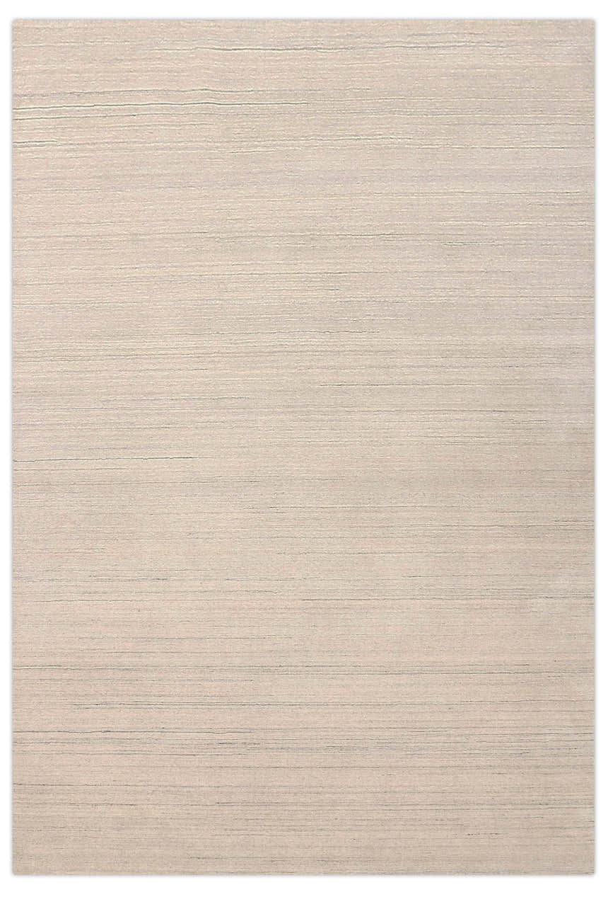 Modern Style Ivory Hand Loomed Wool Area Rug