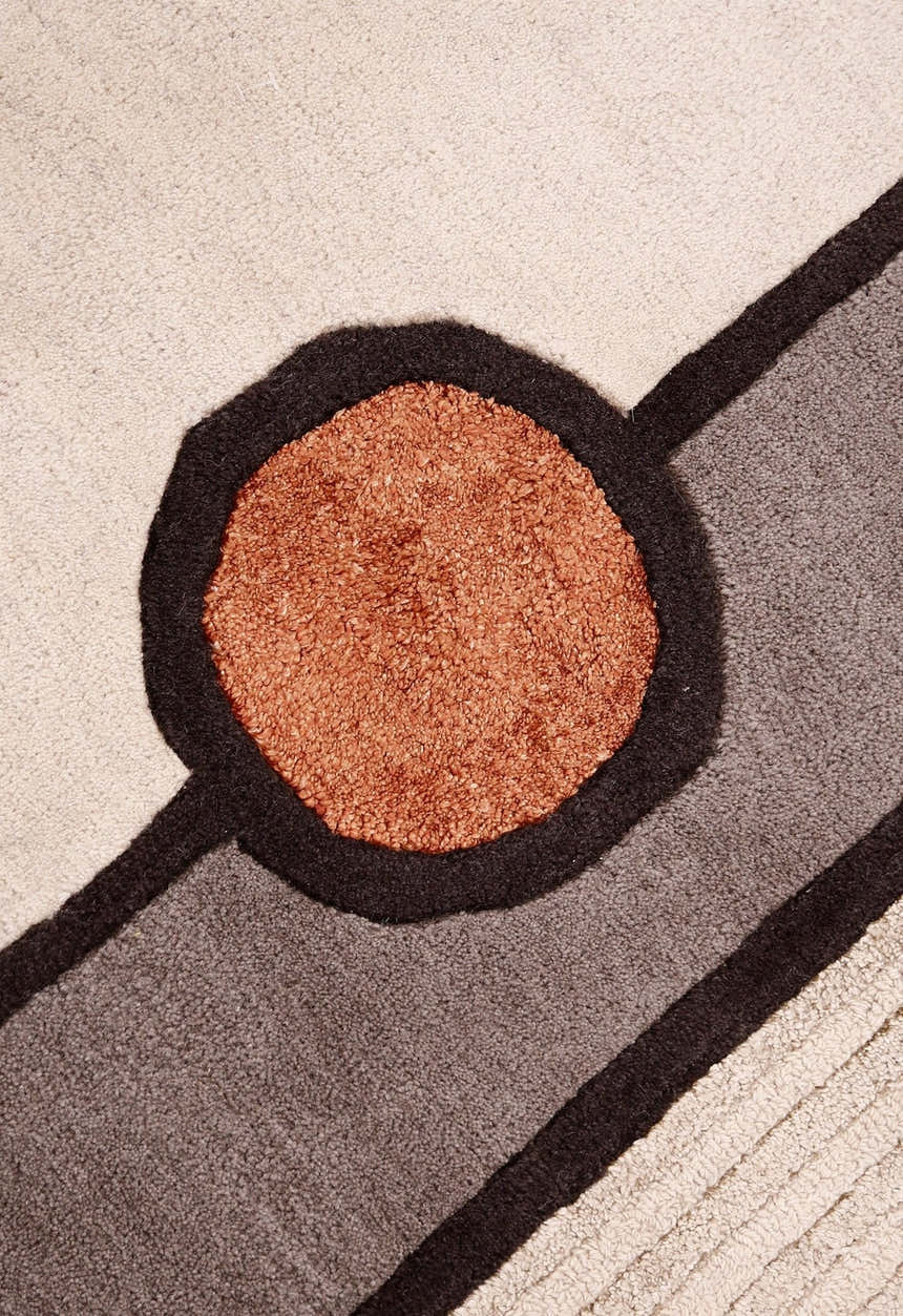 Modern Urban Beige Hand Tufted 5x8 Wool Area Rug