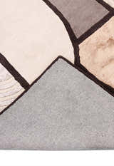 Modern Urban Beige Hand Tufted 5x8 Wool Area Rug