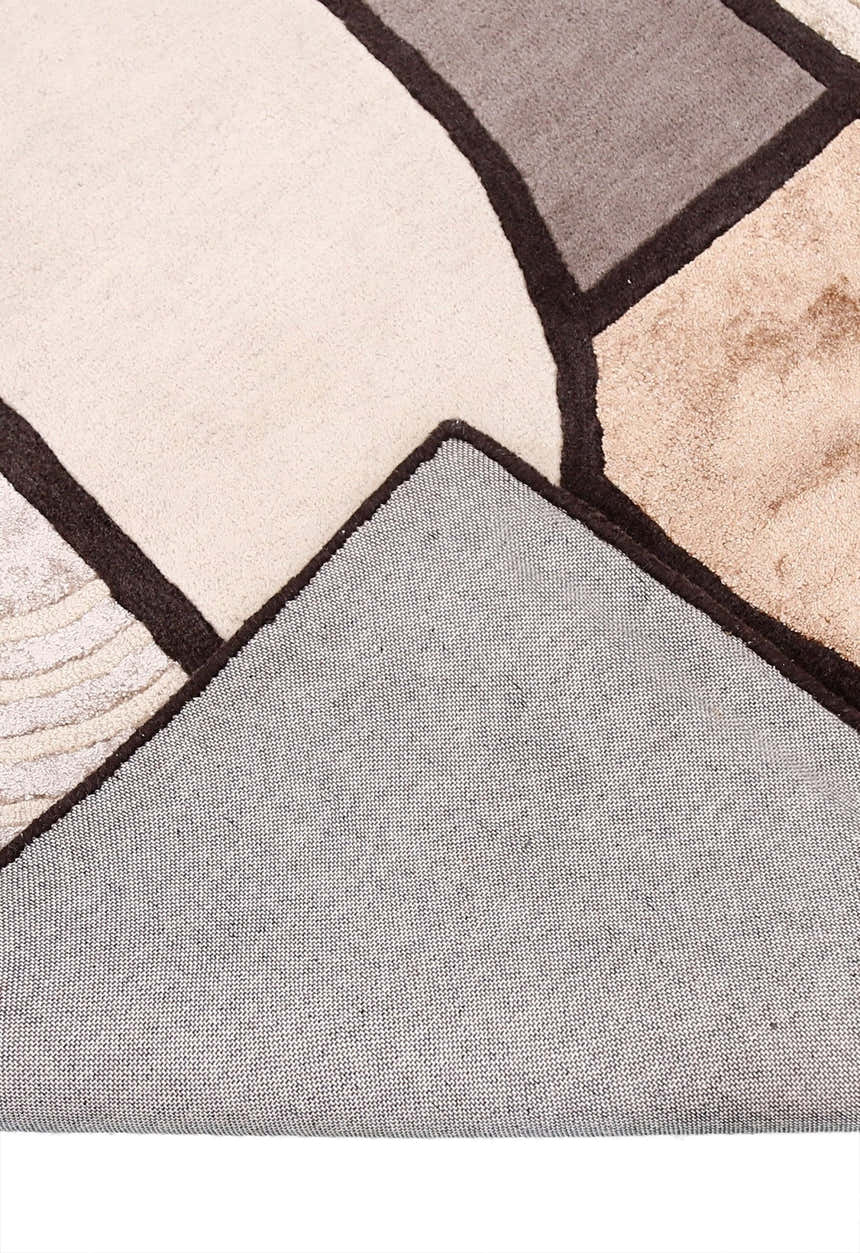 Modern Urban Beige Hand Tufted 5x8 Wool Area Rug