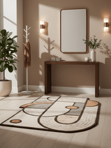 Modern Urban Beige Hand Tufted 5x8 Wool Area Rug