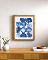 Aqua Blue Modern Framed Wall Art for modern gallery walls