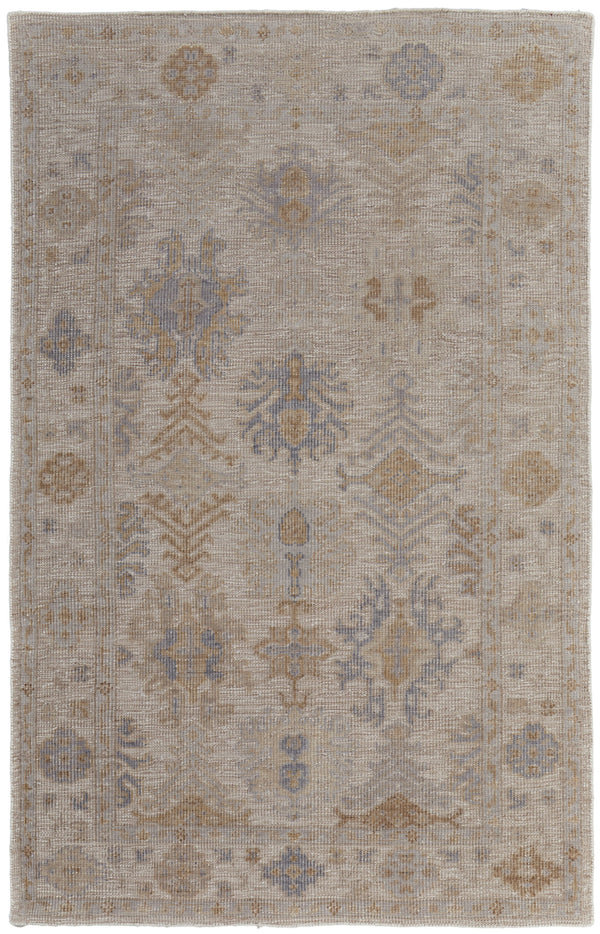 Feizy Wendover Transitional Oriental - Ivory/Tan/Blue Area Rug